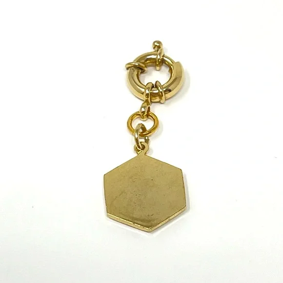 New Anthropologie x TOVA Enamel Love Heart Charm Gold - Picture 2 of 4